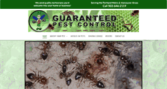 Desktop Screenshot of guaranteedpestcontrol.net